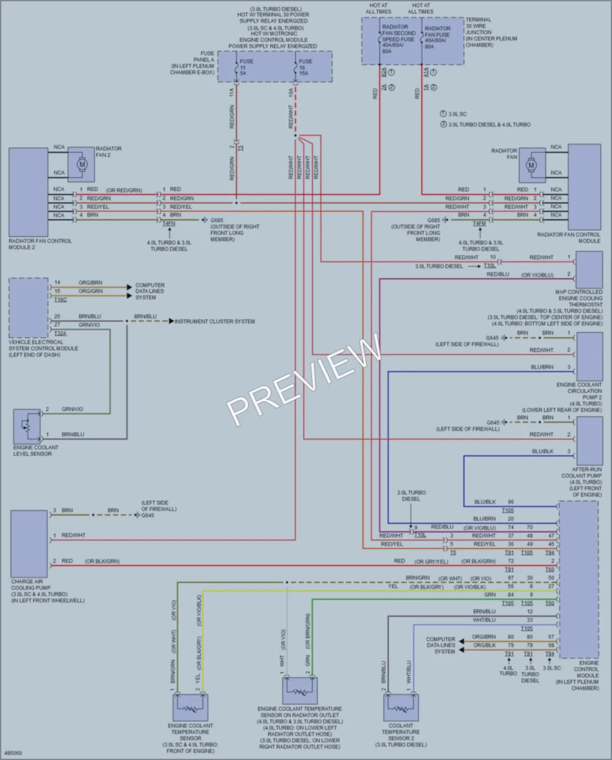2015 Audi S7 Cooling Fan wiring diagram preview