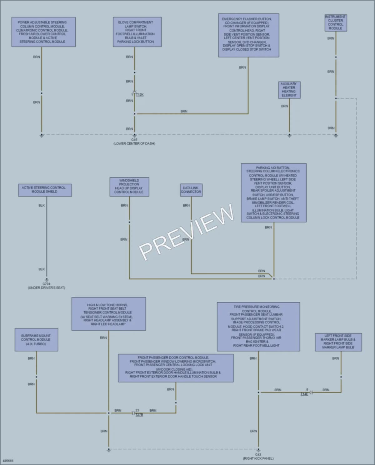2015 Audi S7 Ground Distribution wiring diagram preview