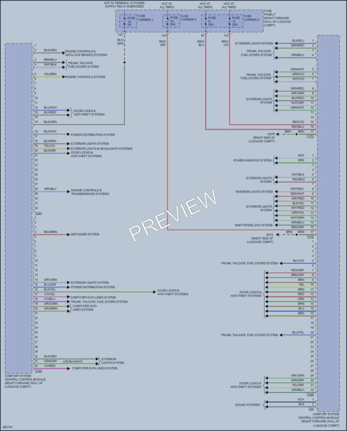 2015 Audi S8 Body Control Modules wiring diagram preview