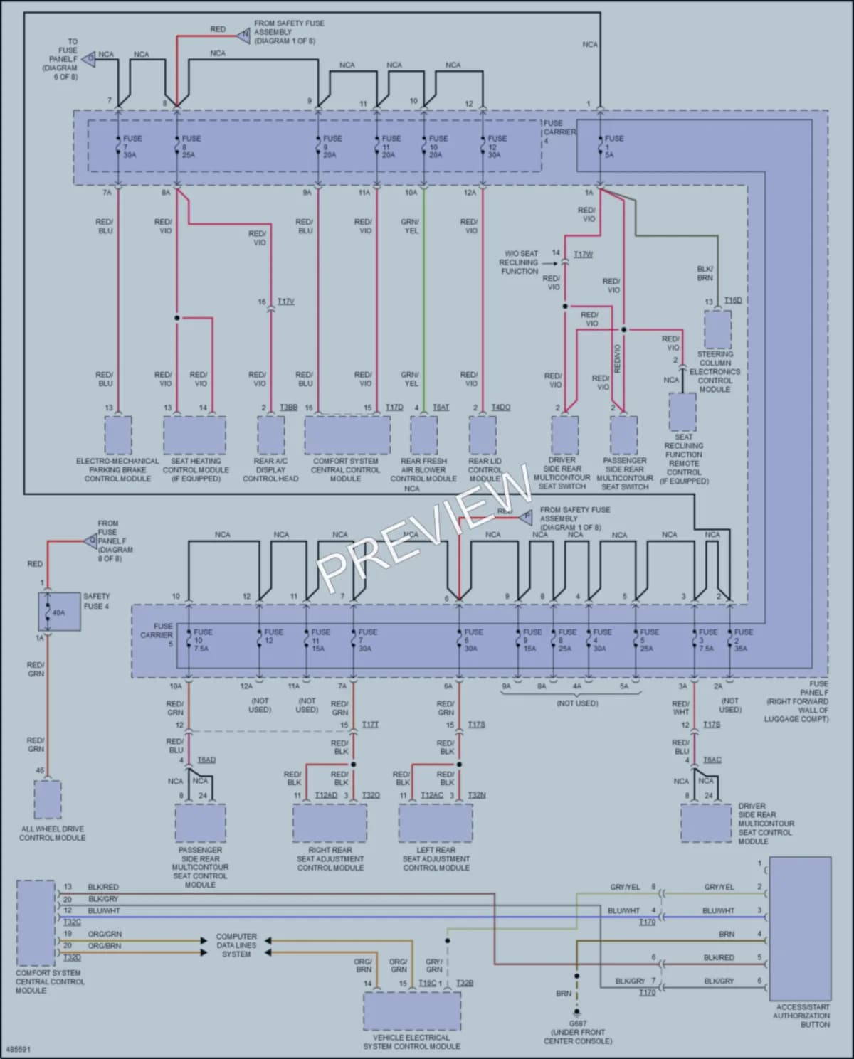 2015 Audi S8 Power Distribution wiring diagram preview