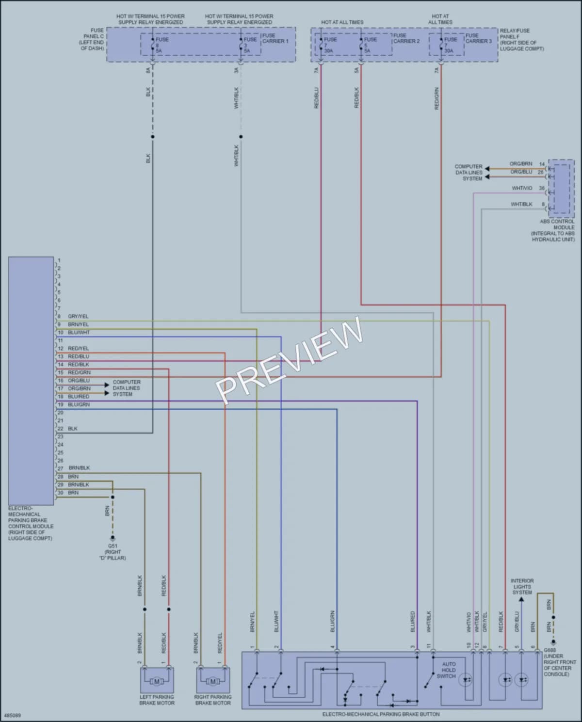 2015 Audi SQ5 Shift Interlock wiring diagram preview