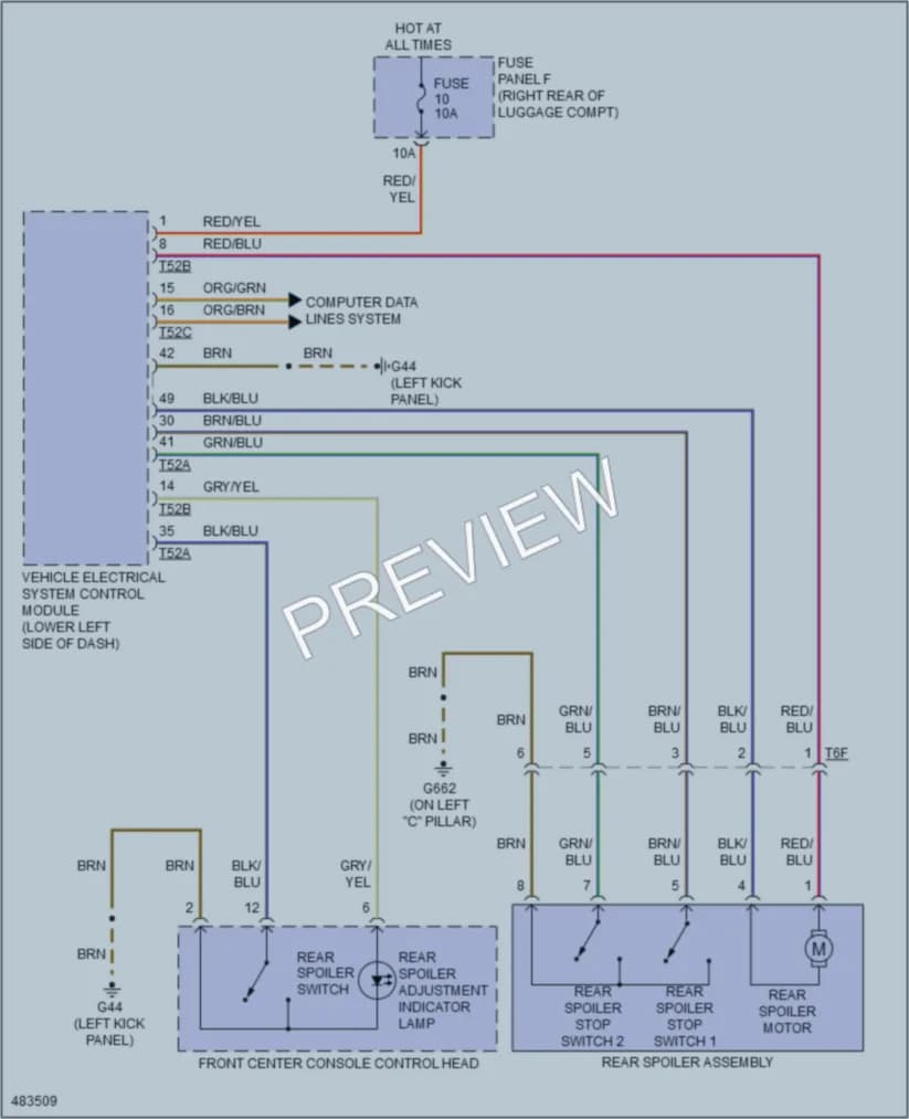 2015 Audi TT Active Bodyworks wiring diagram preview