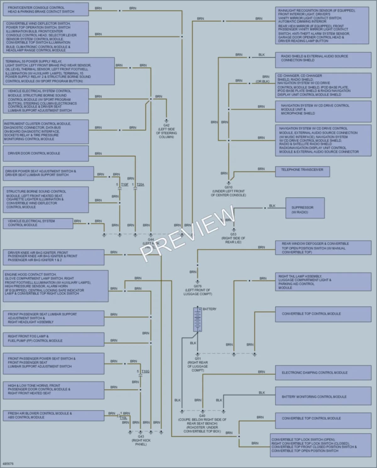 2015 Audi TT Ground Distribution wiring diagram preview
