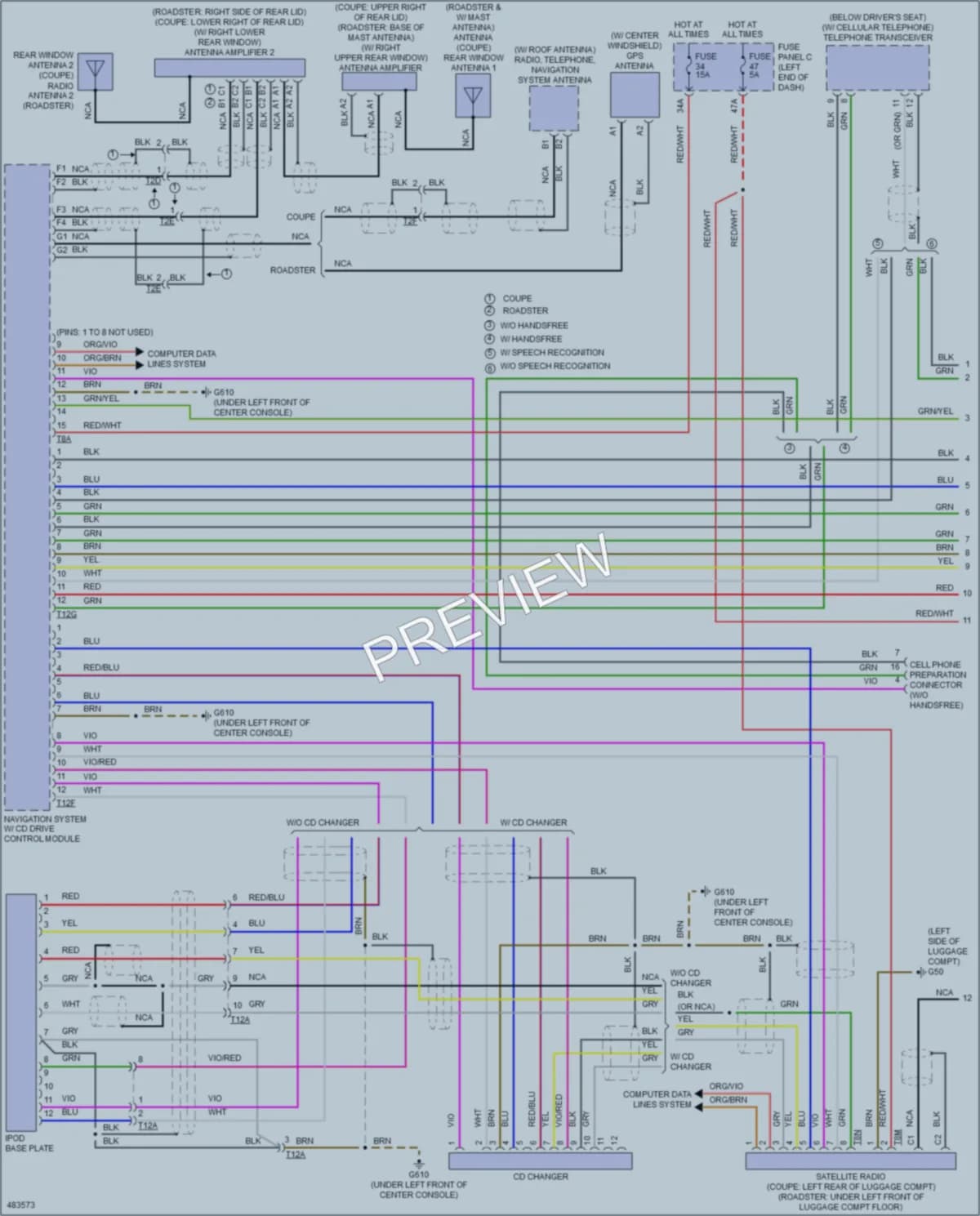 2015 Audi TT Radio wiring diagram preview