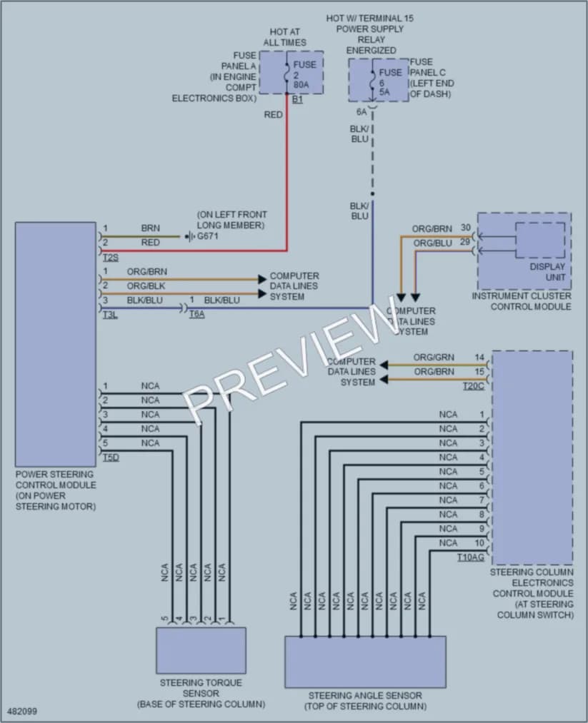 2015 Audi TTS Electronic Power Steering wiring diagram preview