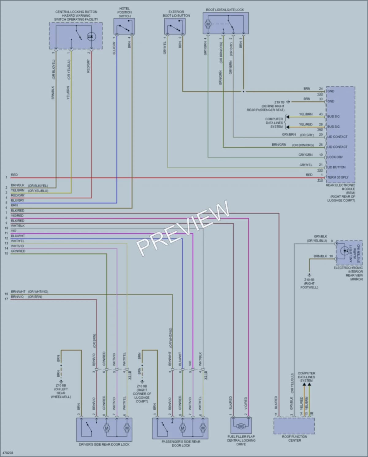 2015 BMW 328d Anti Theft wiring diagram preview