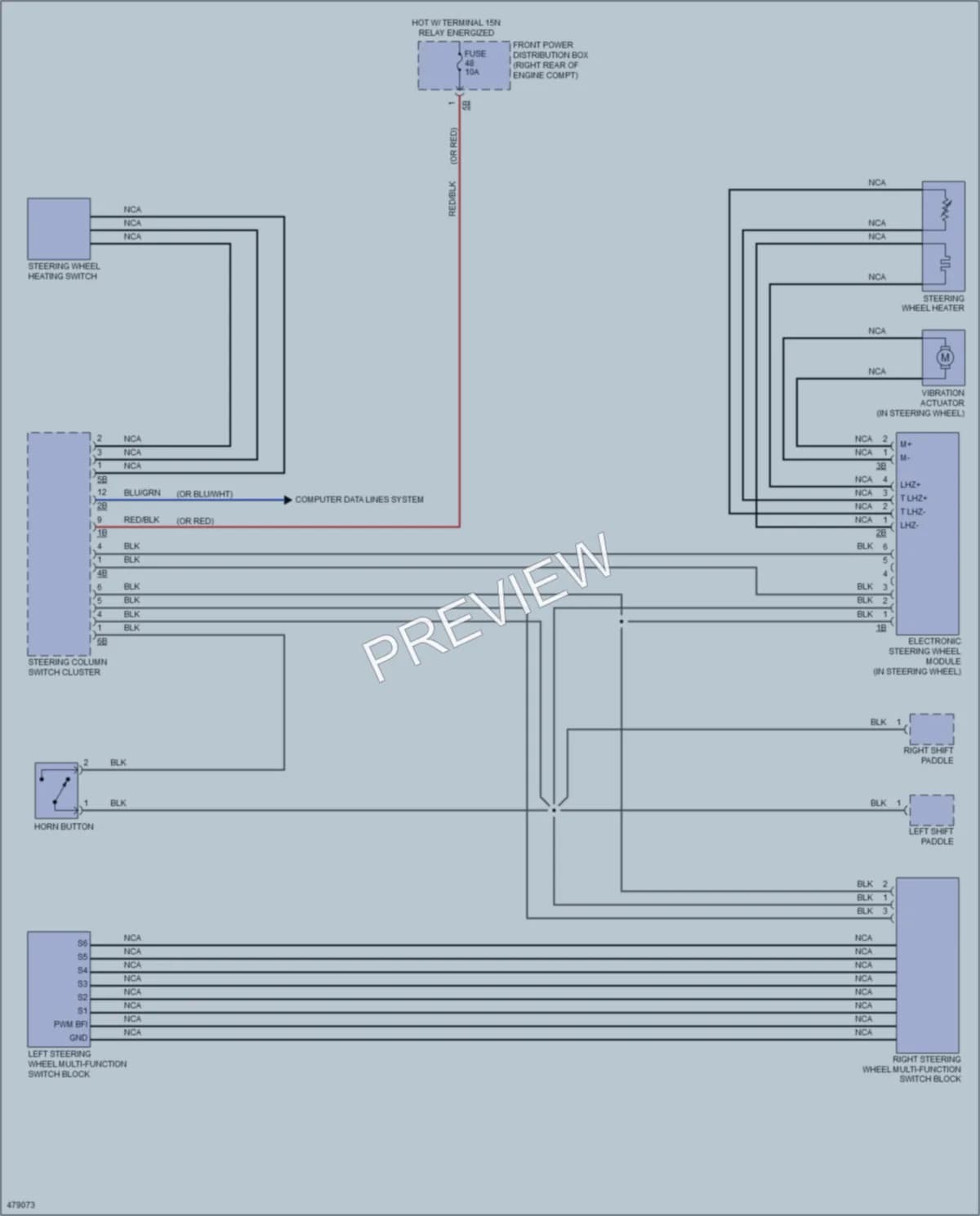2015 BMW 328d Power Seats wiring diagram preview
