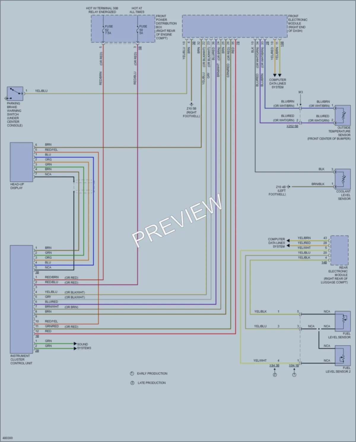 2015 BMW 328i Instrument Cluster wiring diagram preview
