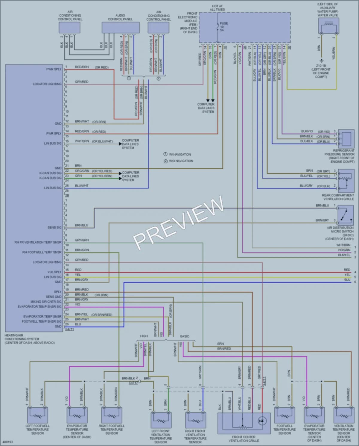 2015 BMW 328iGranTurismo Air Conditioning wiring diagram preview