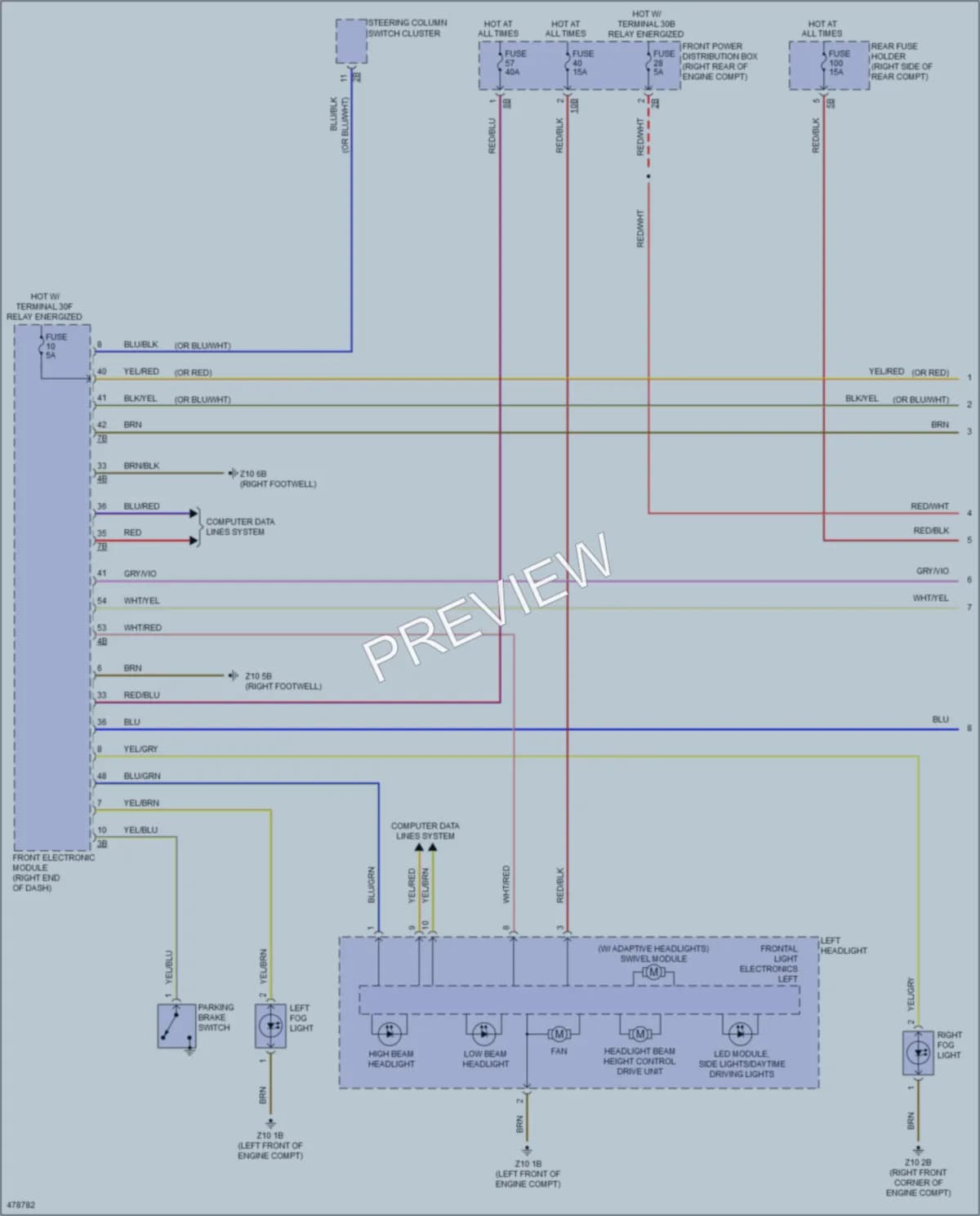 2015 BMW 328iGranTurismo Headlights wiring diagram preview
