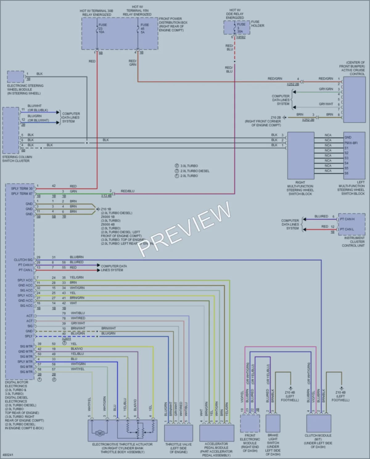 2015 BMW 335i Cruise Control wiring diagram preview
