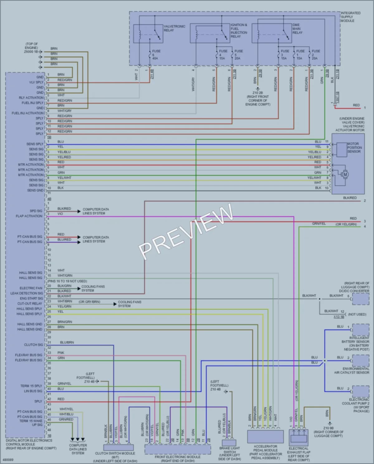 2015 BMW 335i Engine Performance wiring diagram preview