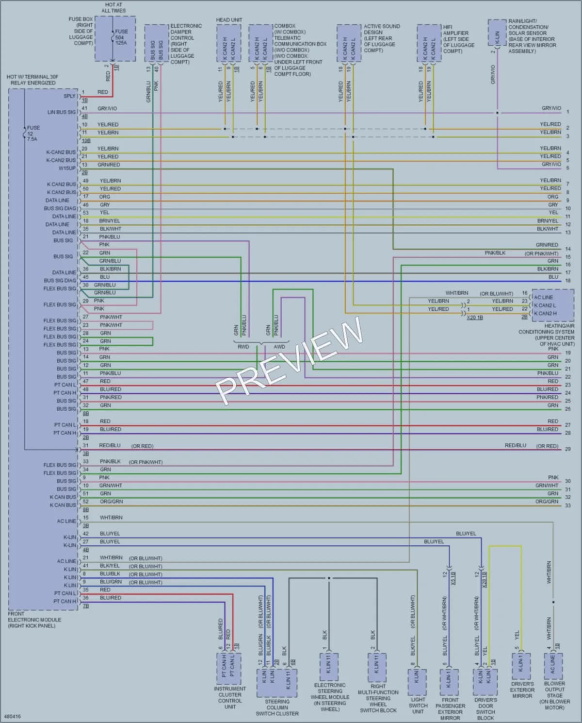 2015 BMW 428iGranCoupe Computer Data Lines wiring diagram preview