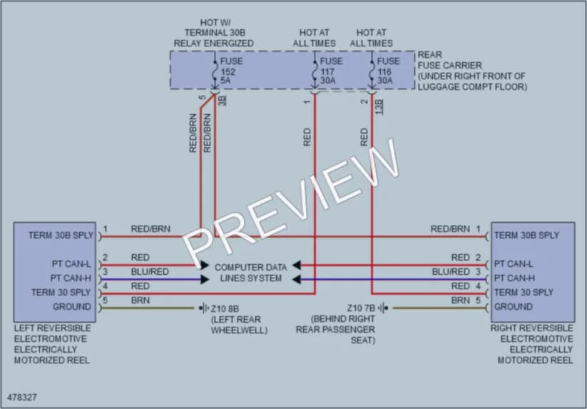 2015 BMW 428iGranCoupe Passive Restraints wiring diagram preview