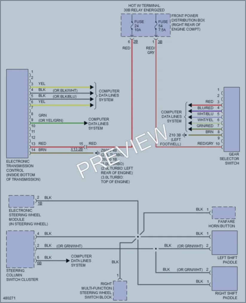 2015 BMW 428iGranCoupe Transmission wiring diagram preview