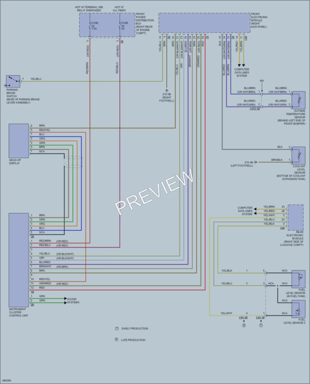 2015 BMW 435i Instrument Cluster wiring diagram preview