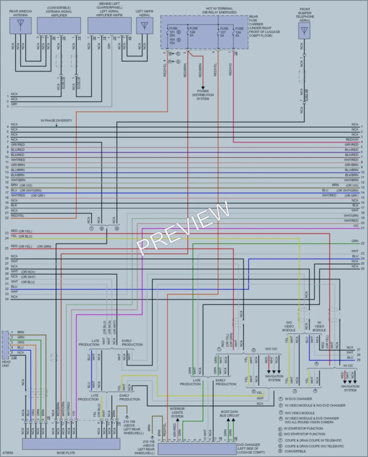 2015 BMW 435iGranCoupe Radio wiring diagram preview