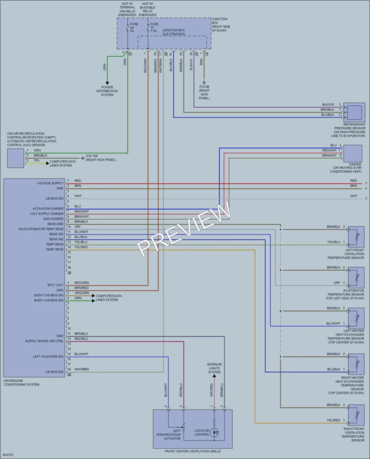 2015 BMW 535d Air Conditioning wiring diagram preview