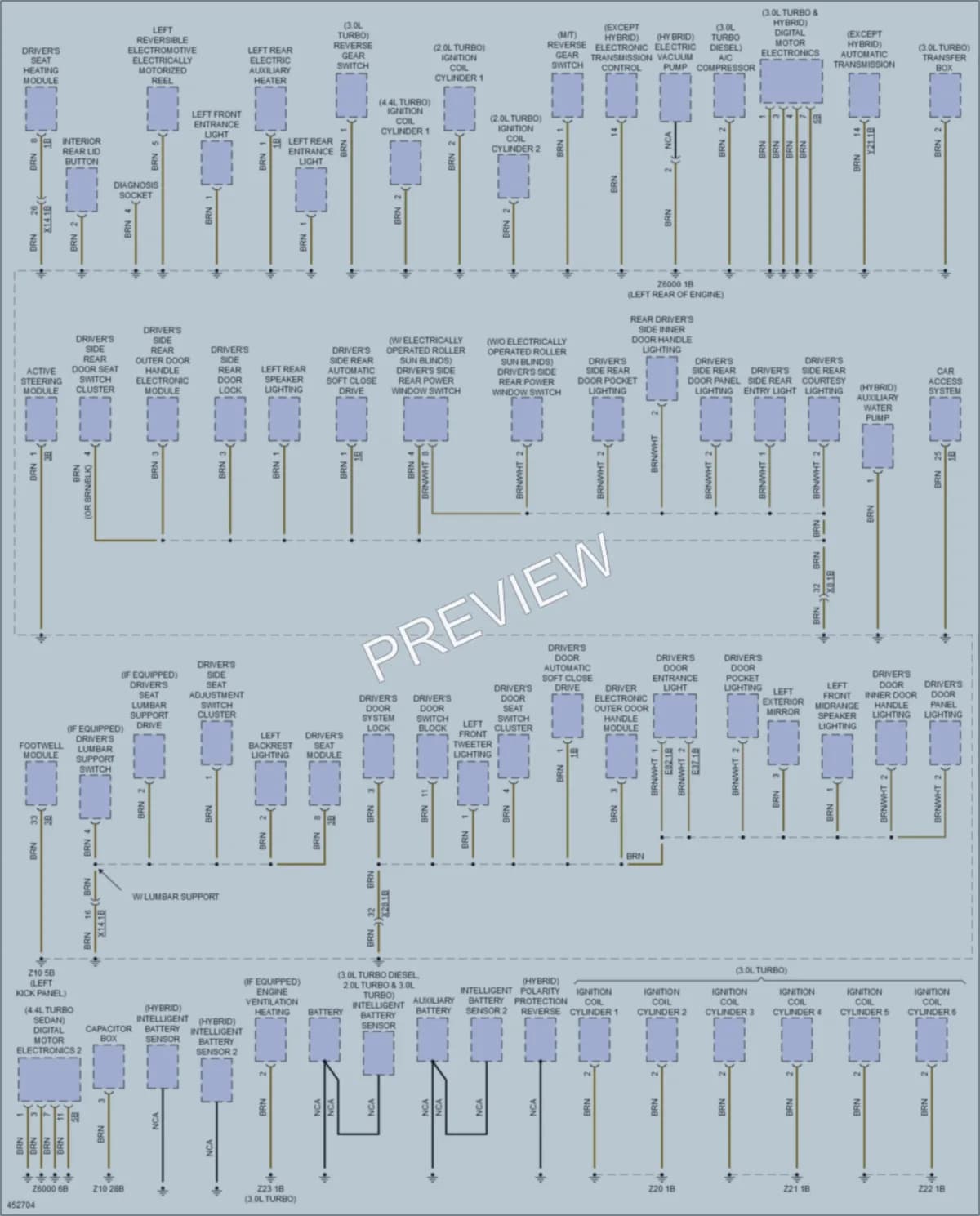 2015 BMW 535i Ground Distribution wiring diagram preview