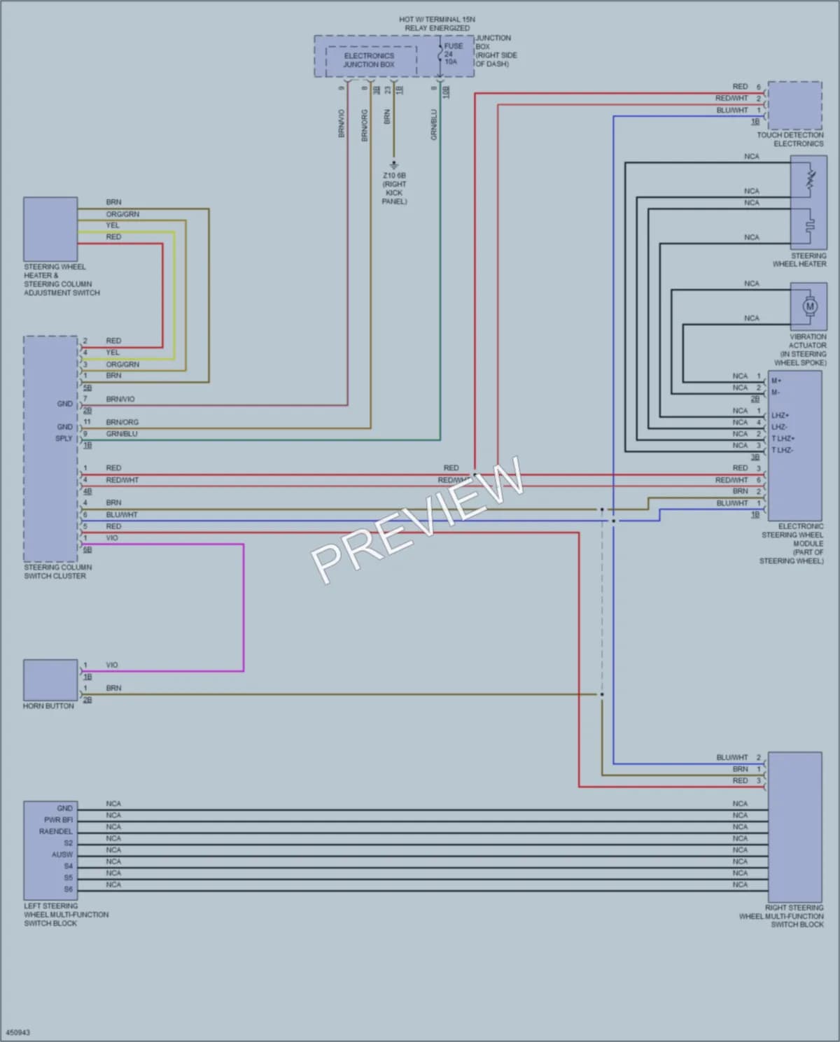 2015 BMW 535i Power Seats wiring diagram preview