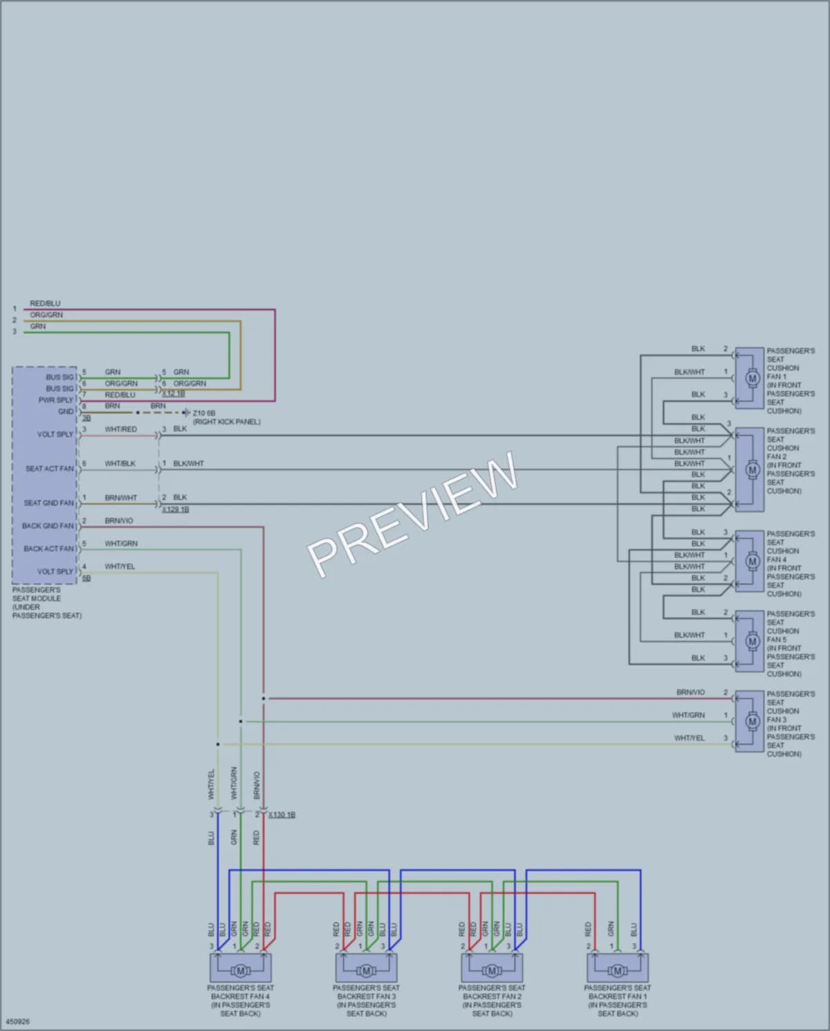 2015 BMW 535iGranTurismo Power Seats wiring diagram preview