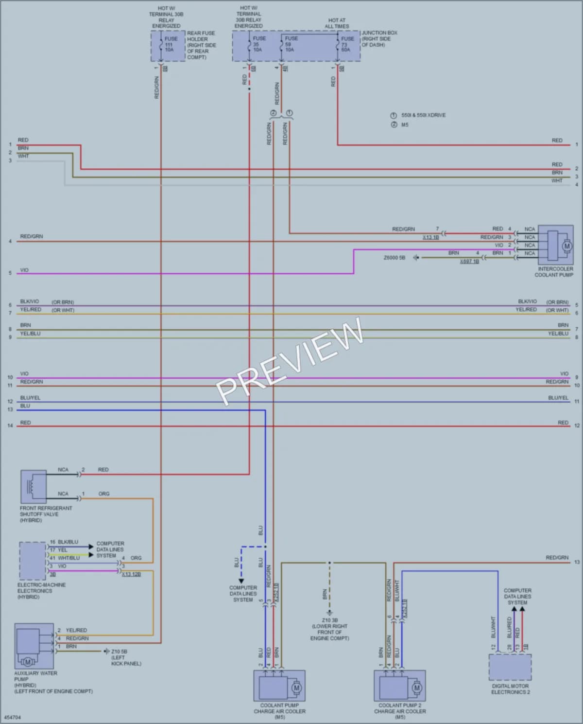 2015 BMW 550i Air Conditioning wiring diagram preview