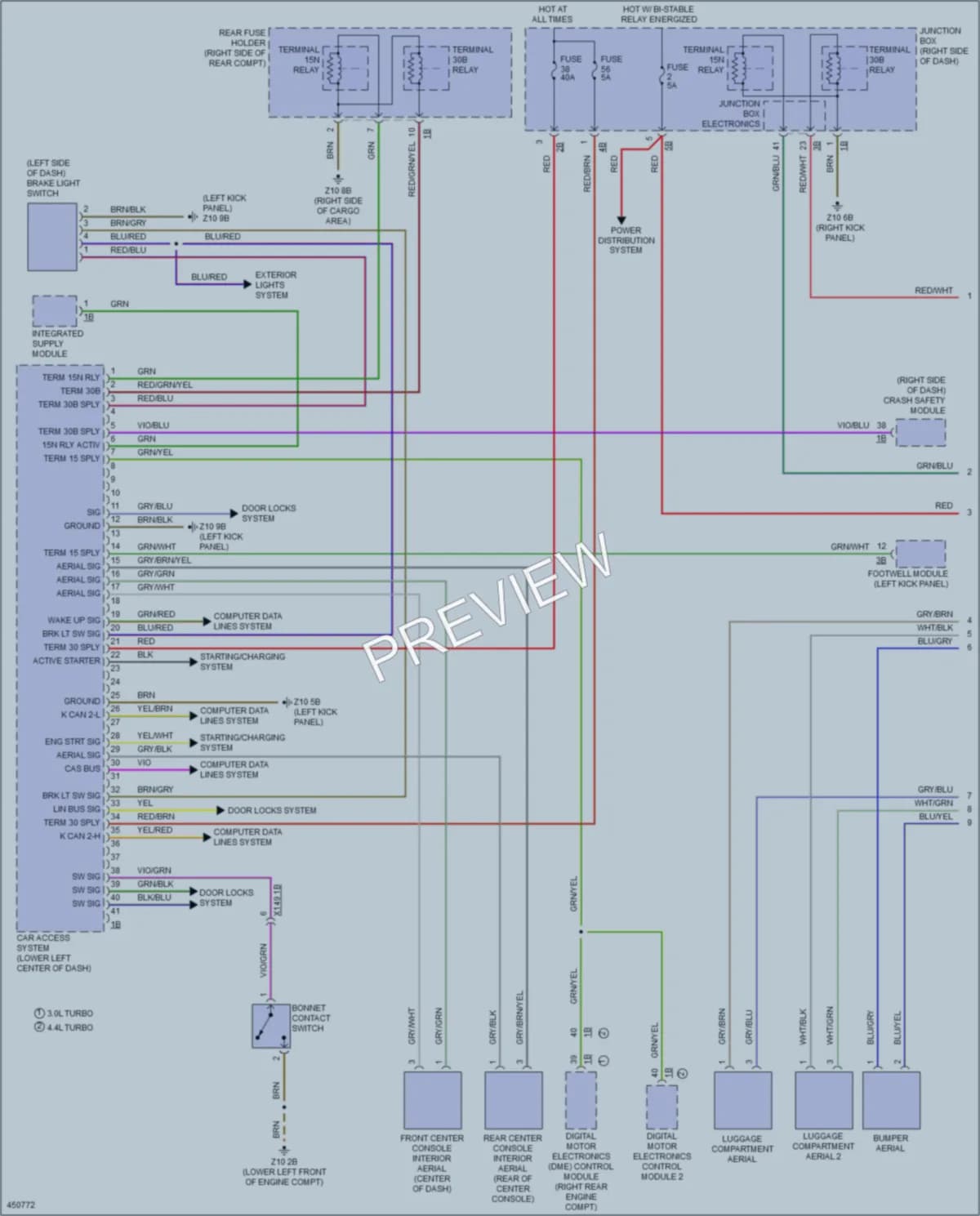 2015 BMW 550iGranTurismo Anti Theft wiring diagram preview