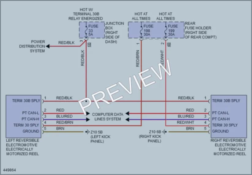 2015 BMW 550iGranTurismo Passive Restraints wiring diagram preview