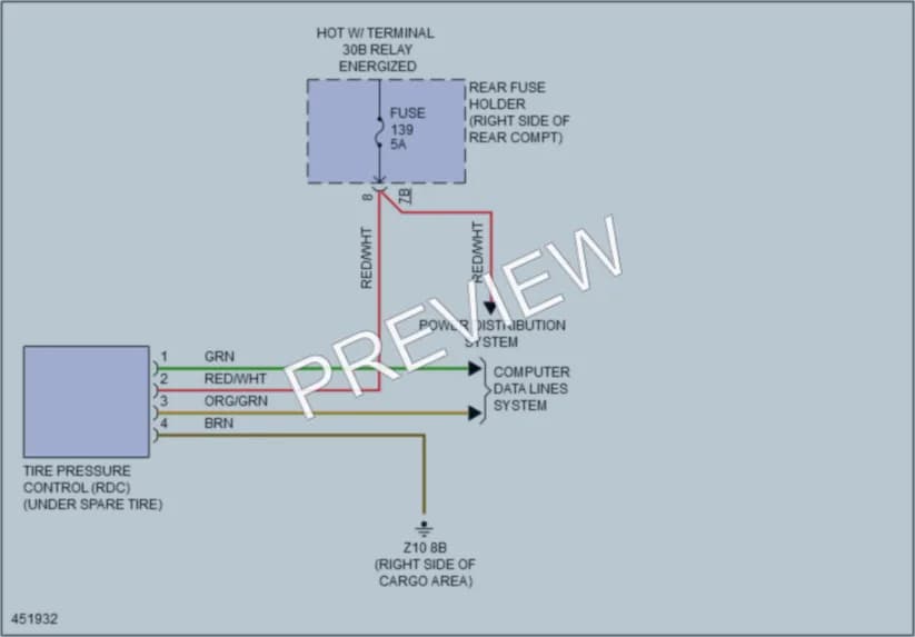 2015 BMW 550iGranTurismo Warning Systems wiring diagram preview