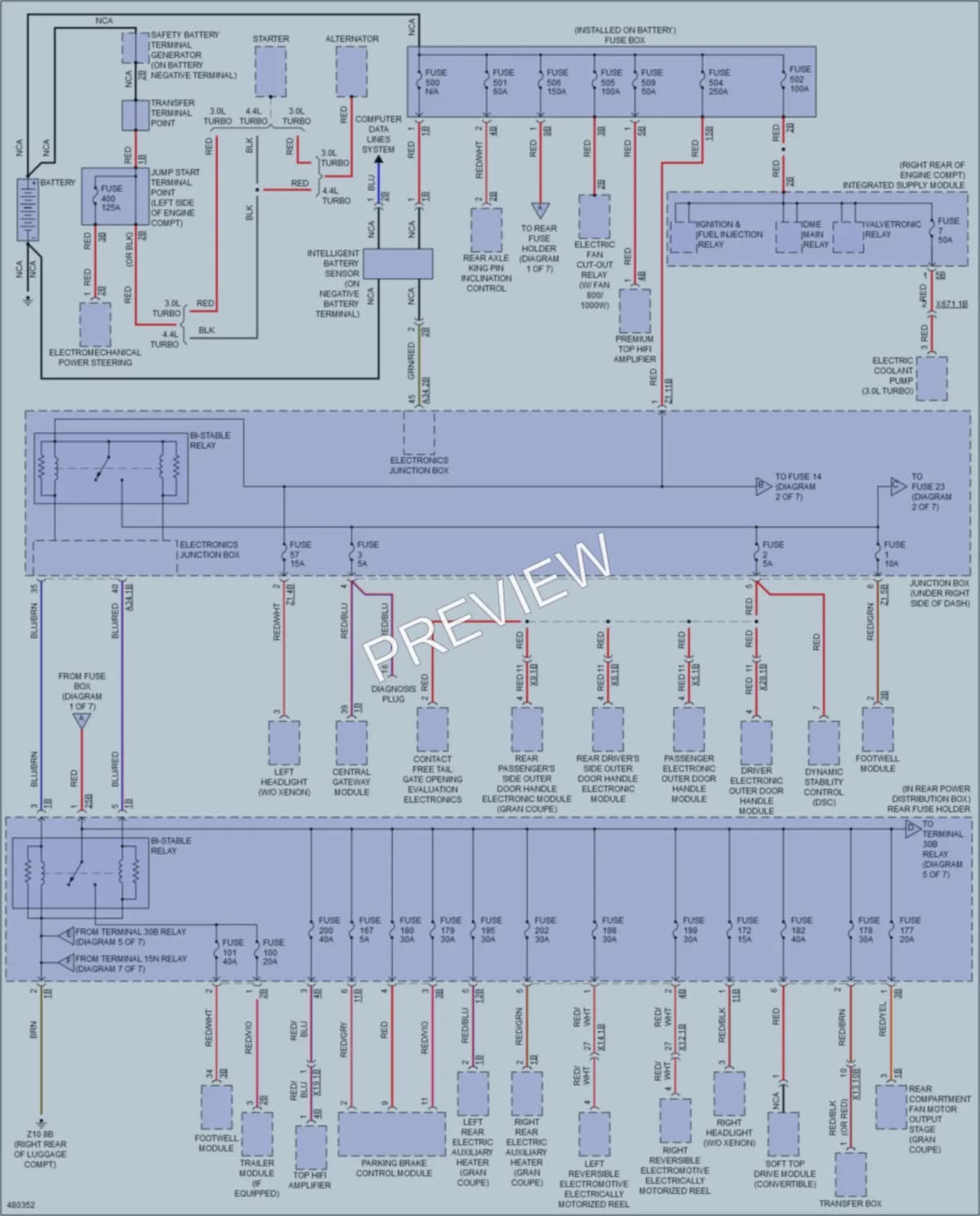 2015 BMW 640i Power Distribution wiring diagram preview