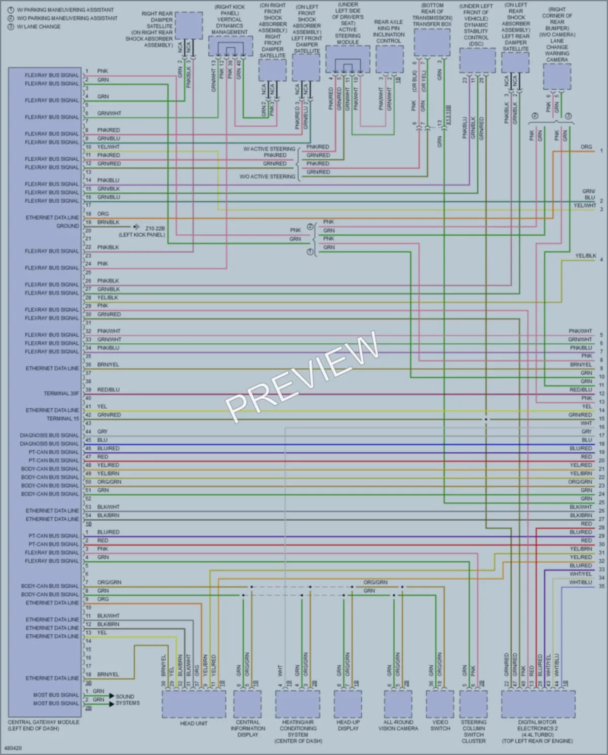 2015 BMW 640iGranCoupe Computer Data Lines wiring diagram preview