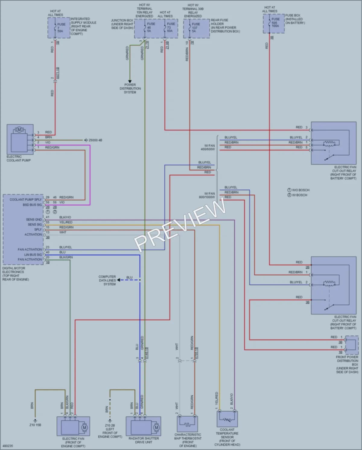 2015 BMW 640iGranCoupe Cooling Fan wiring diagram preview