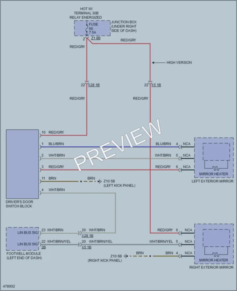 2015 BMW 640iGranCoupe Defoggers wiring diagram preview
