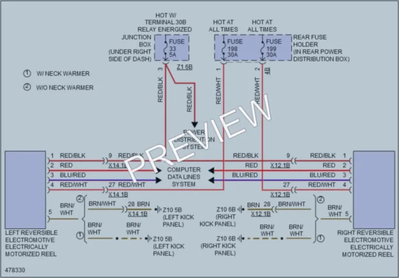 2015 BMW 640iGranCoupe Passive Restraints wiring diagram preview