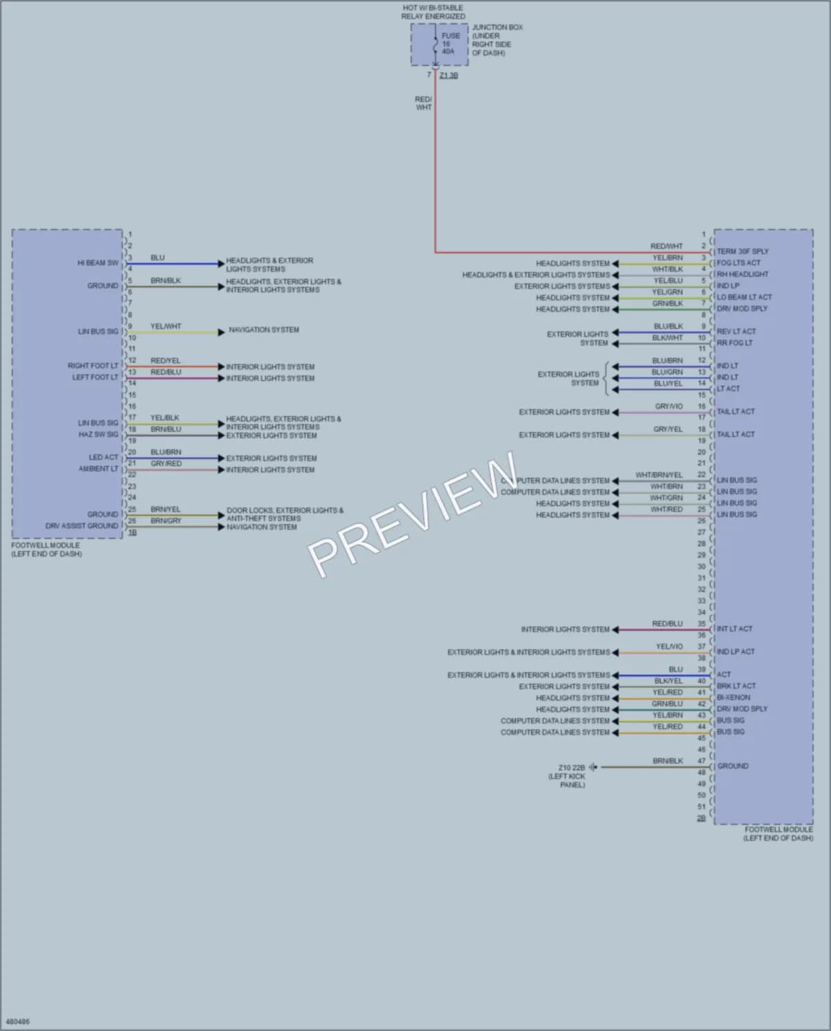 2015 BMW 650i Body Control Modules wiring diagram preview