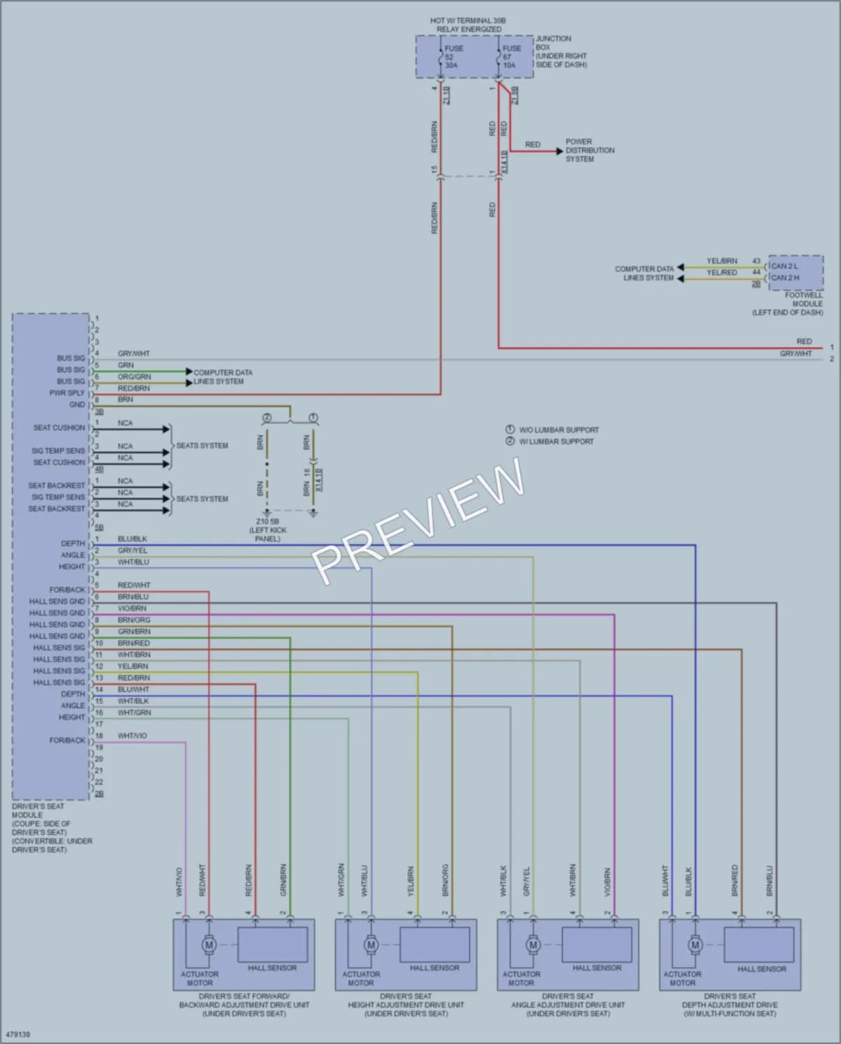 2015 BMW 650i Memory Systems wiring diagram preview