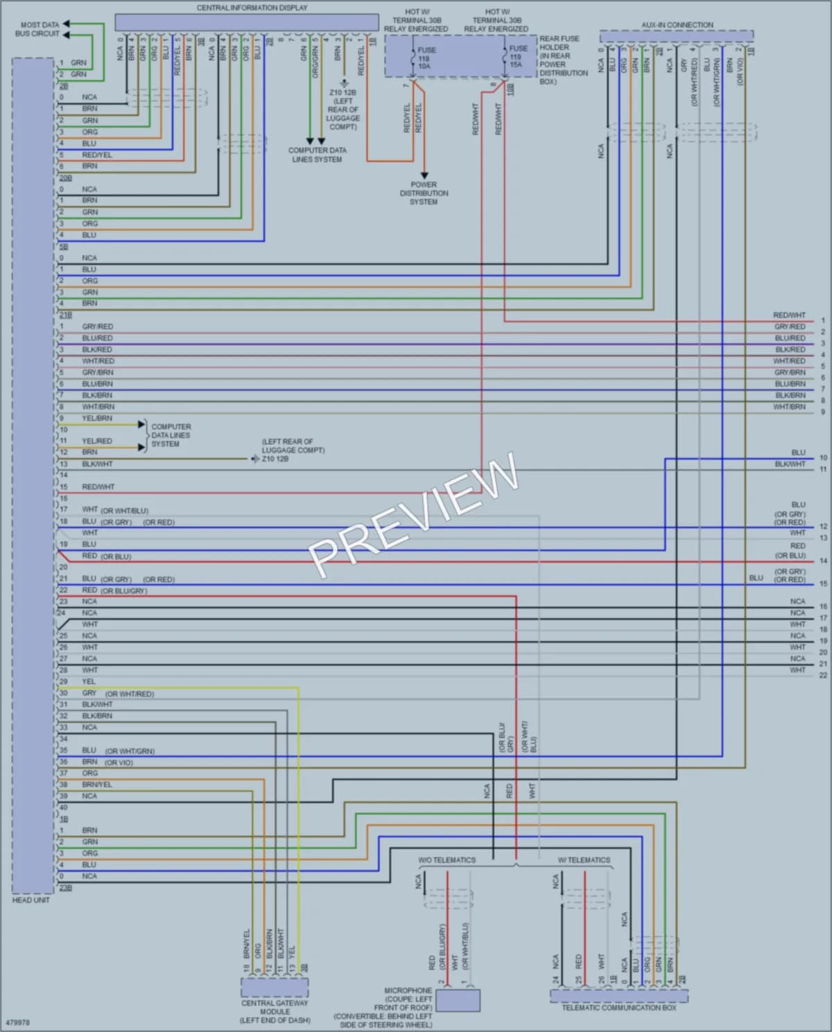 2015 BMW 650i Radio wiring diagram preview