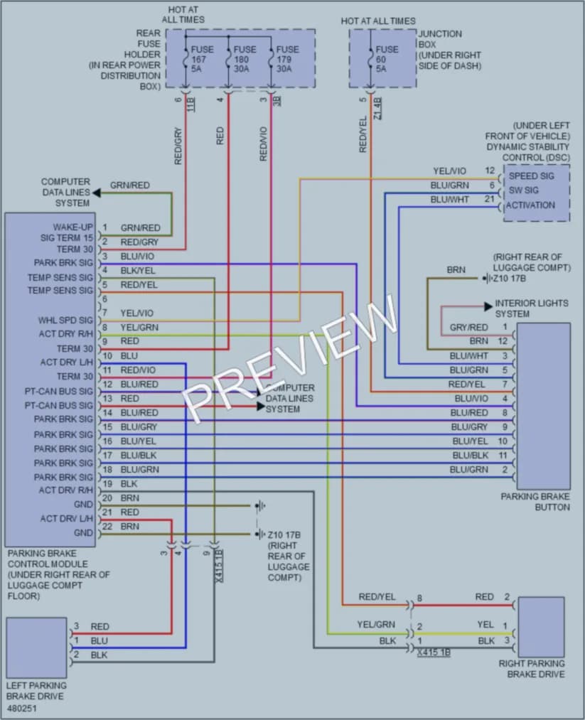 2015 BMW 650i Shift Interlock wiring diagram preview