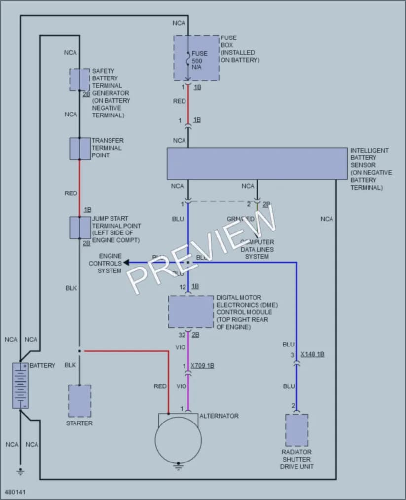 2015 BMW 650i Starting Charging wiring diagram preview