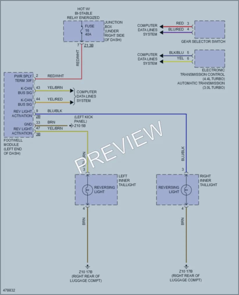 2015 BMW 650iGranCoupe Exterior Lights wiring diagram preview
