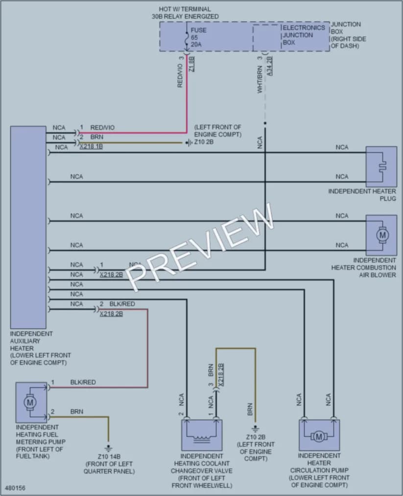 2015 BMW 740Ld Air Conditioning wiring diagram preview