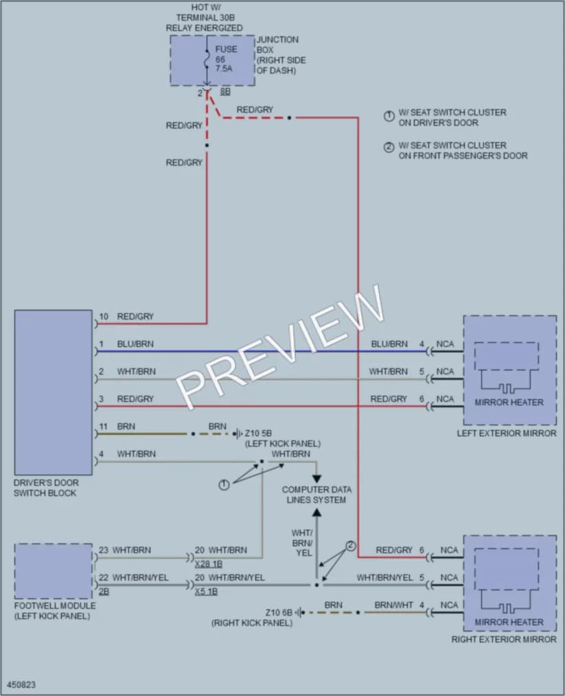 2015 BMW 740Li Defoggers wiring diagram preview