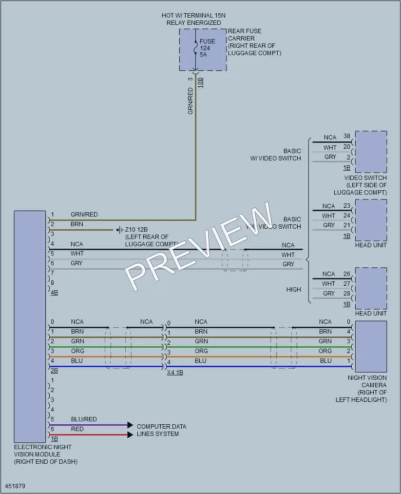 2015 BMW 740Li Instrument Cluster wiring diagram preview
