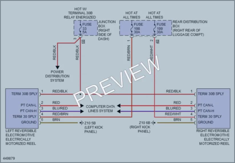 2015 BMW 750Li Passive Restraints wiring diagram preview