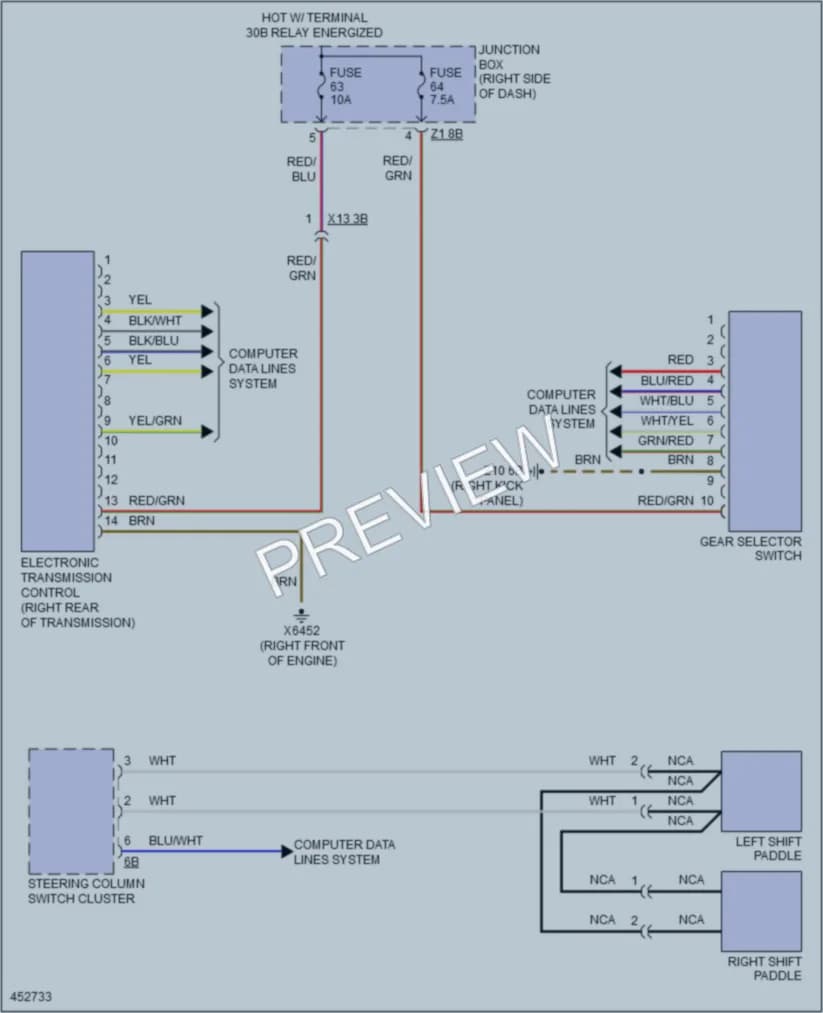 2015 BMW 760Li Transmission wiring diagram preview