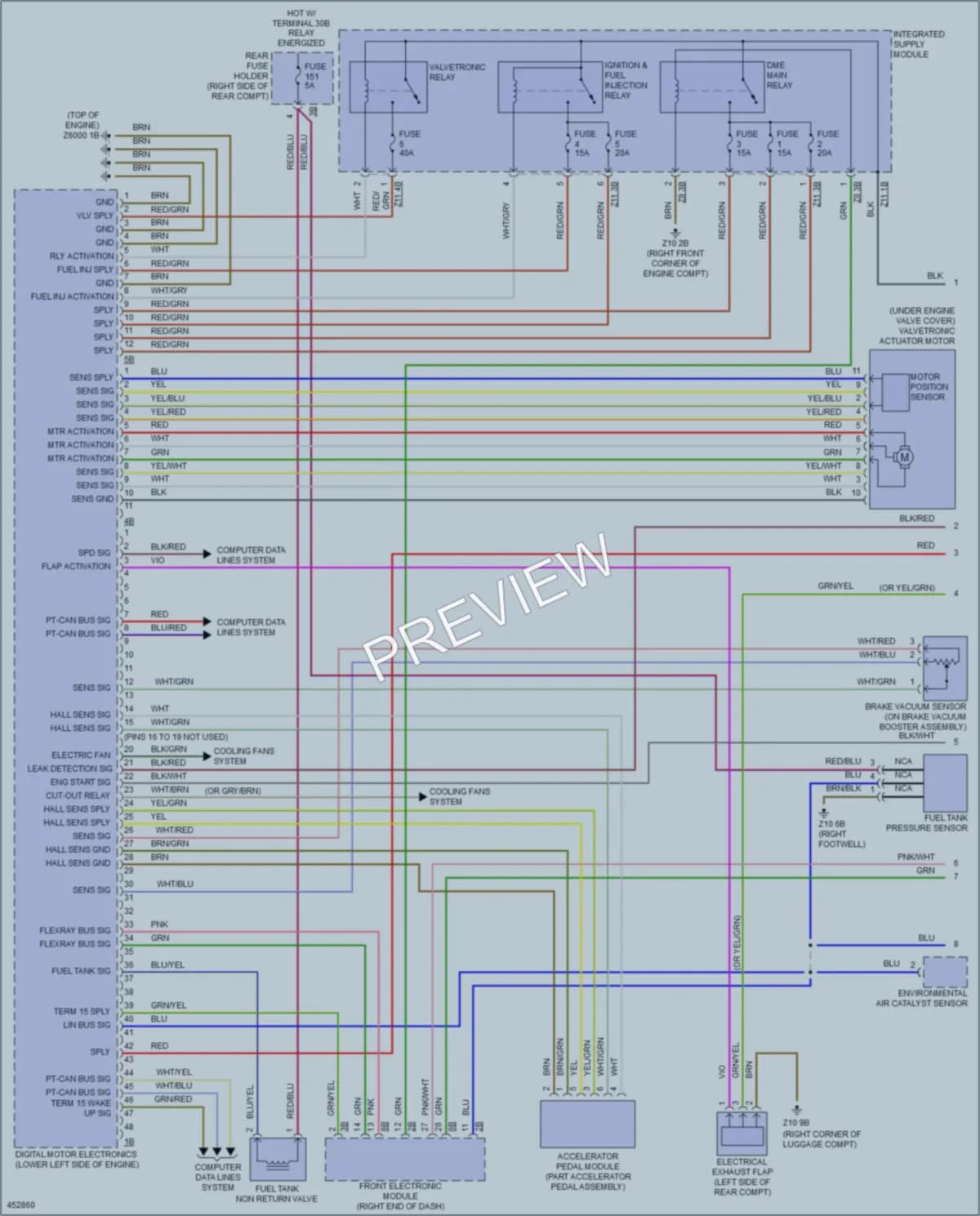 2015 BMW ActiveHybrid3 Engine Performance wiring diagram preview