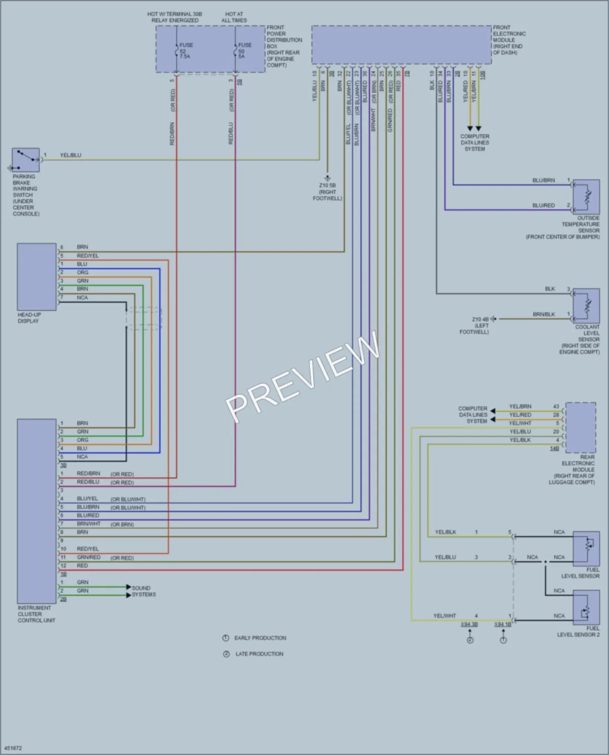 2015 BMW ActiveHybrid3 Instrument Cluster wiring diagram preview