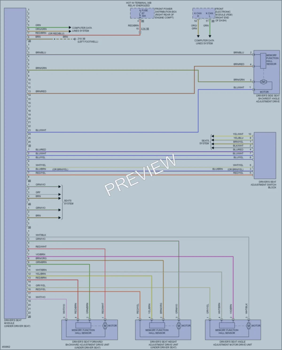 2015 BMW ActiveHybrid3 Memory Systems wiring diagram preview