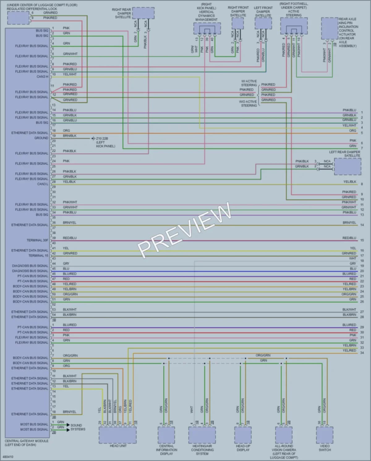 2015 BMW ActiveHybrid5 Computer Data Lines wiring diagram preview