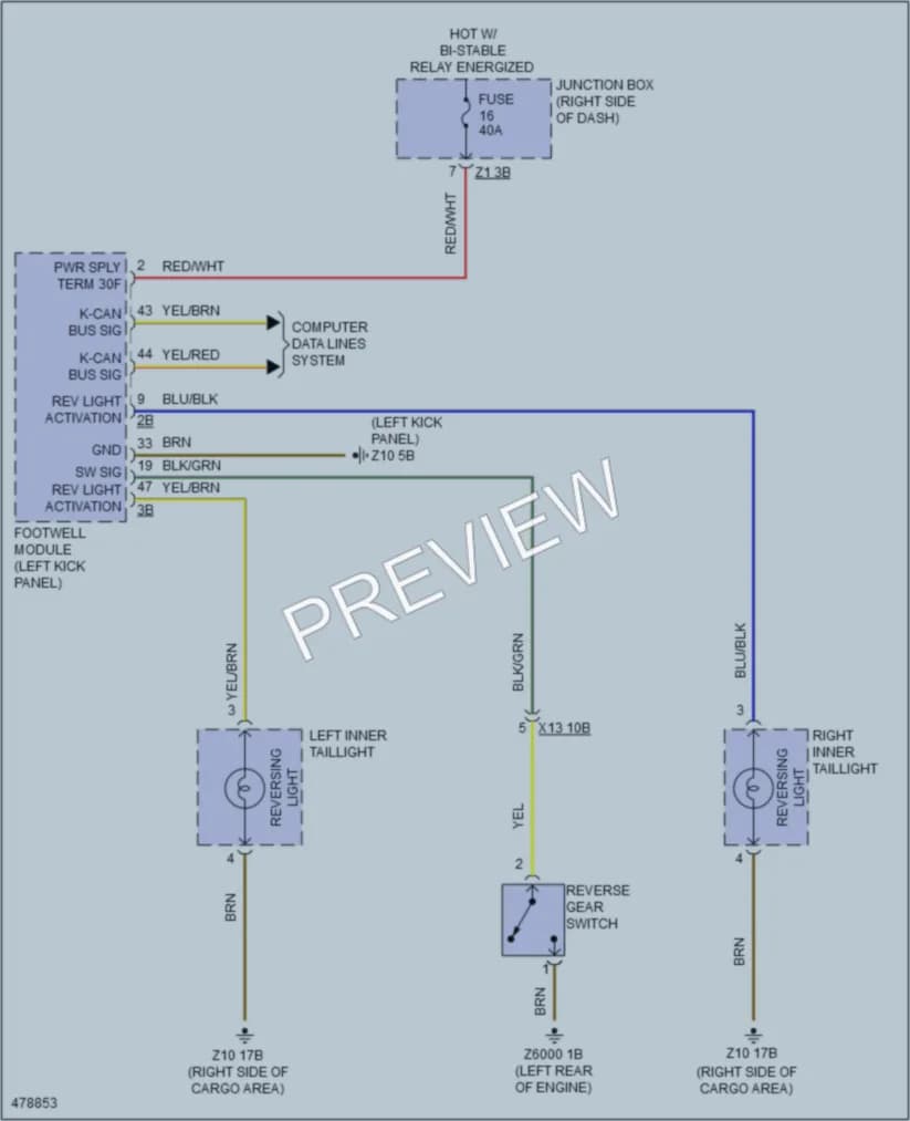 2015 BMW ActiveHybrid5 Exterior Lights wiring diagram preview